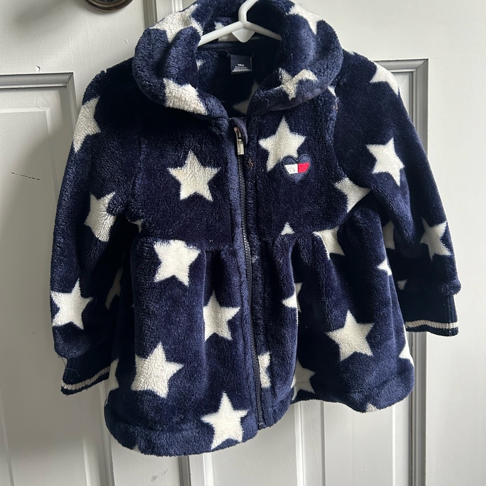 Kids Star Patterned Navy Jacket